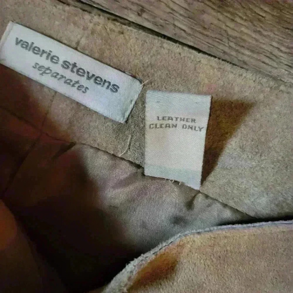 Valerie Stevens 100% Leather Maxi Flare Camel Skirt Size 8 - Picture 6 of 8